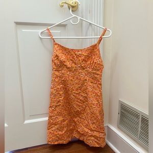 FLORAL ORANGE SUNDRESS - EXCELLENT CONDITION - WOMENS SMALL
